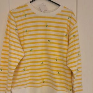 Lilly Pulitzer Yellow and White Striped Top